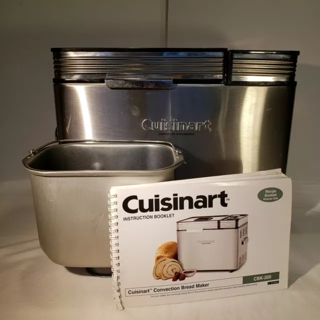 Cuisinart Convection Bread Maker CBK-200 Tested Instuction and Recipe Book Incl.