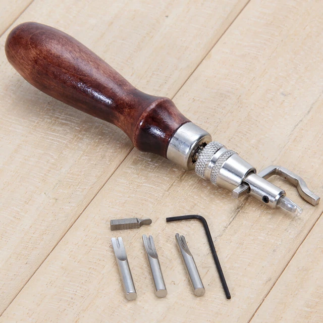 5 In1 DIY Stitching Tool Professional Edge Stitching Groover Crease Leather Tool