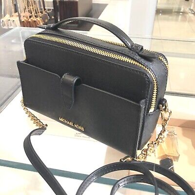 Michael Kors Women Fashion Crossbody Handbag Purse Shoulder Messenger Bag Black
