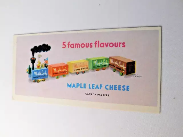 Maple Leaf Cheese Ink Blotter 5 Famous Flavours Canada Packers Advertising