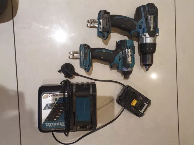 Makita 18V Cordless Drill Set - DLX2412TJ Used DHP458 Drill And DTD152 Impact