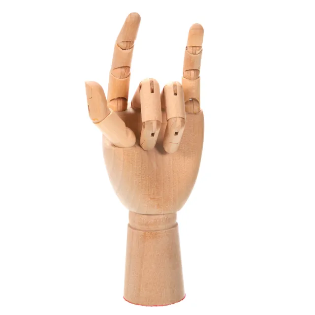 7" Wooden Hand Model, Artist Mannequin Left Hand Model Flexible Movable