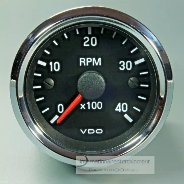 VDO DREHZAHLMESSER TACHOMETER *CHROME EDITION*  52mm INSTRUMENT 4000 Upm 12V