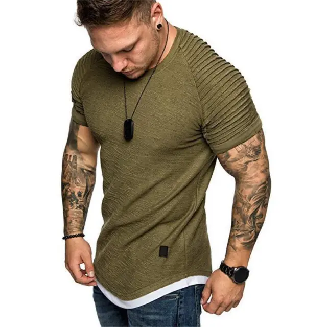 La Camisa De Manga Camiseta Corta De Algodón Para Hombres Verano Casual Moda New