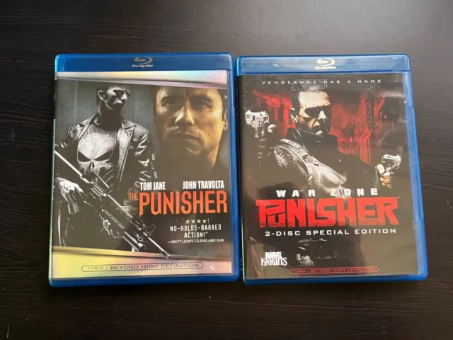 The Punisher (Blu-ray, 2004) & The Punisher: War Zone (Blu-ray, 2008) Pre-Owned
