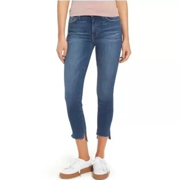 Current/Elliott The Highwaist Stiletto Skinny Divina W/ Uneven Hem Size 27 $198