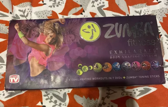 Zumba Fitness Exhilarte body shaping system 7 DVDs & Toning sticks