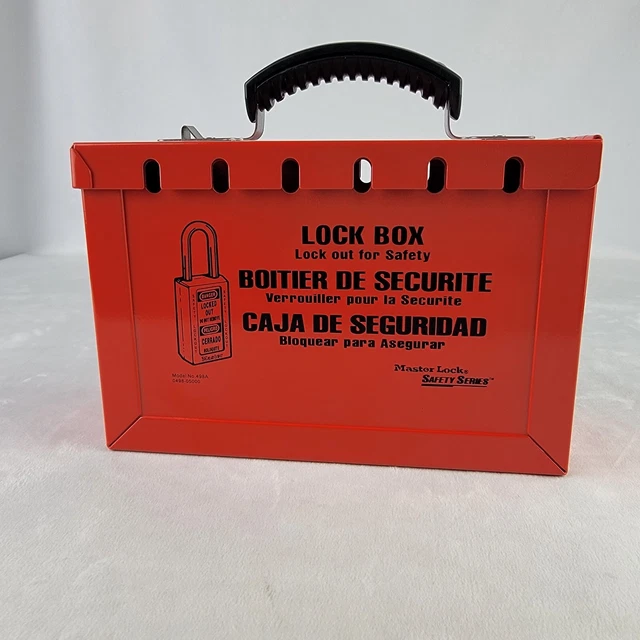 MASTER LOCK 498A Lockout Tagout Portable Group Lock Box 12 Padlock ...