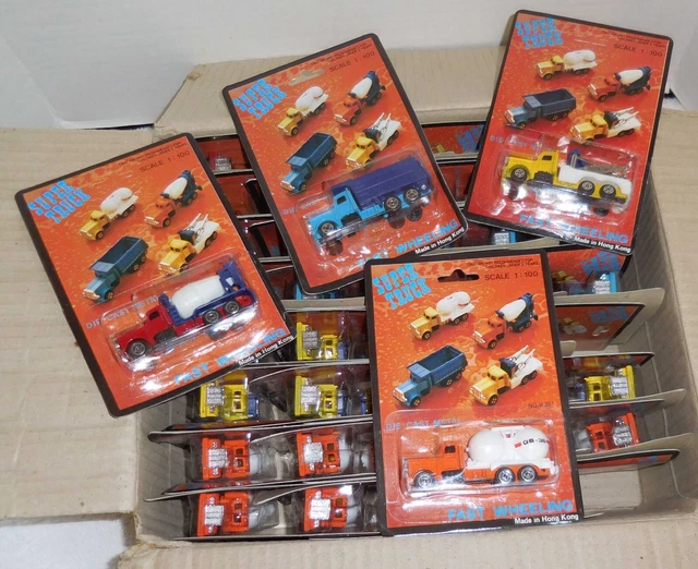 VINTAGE 1970'S HONG Kong SUPER TRUCKS/WHEELS Old Stock LOT 47 DIE CAST