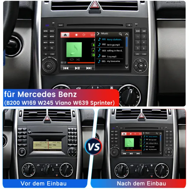 Autoradio DVD DAB GPS Navi Bluetooth Für Mercedes-Benz A/B Klasse Sprinter Vito 3