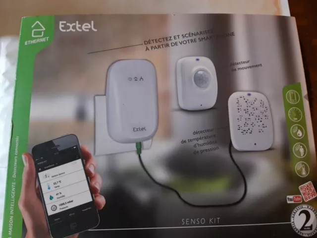 Senso kit Extel  détecteur de temperature et de mouvement  reseau connecté Neuf