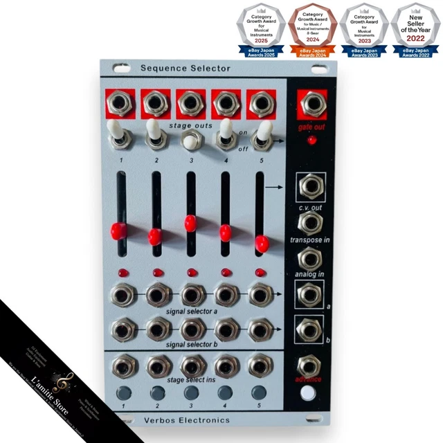 VERBOS ELECTRONICS SEQUENCE Selector Eurorack Module Tested w/Box