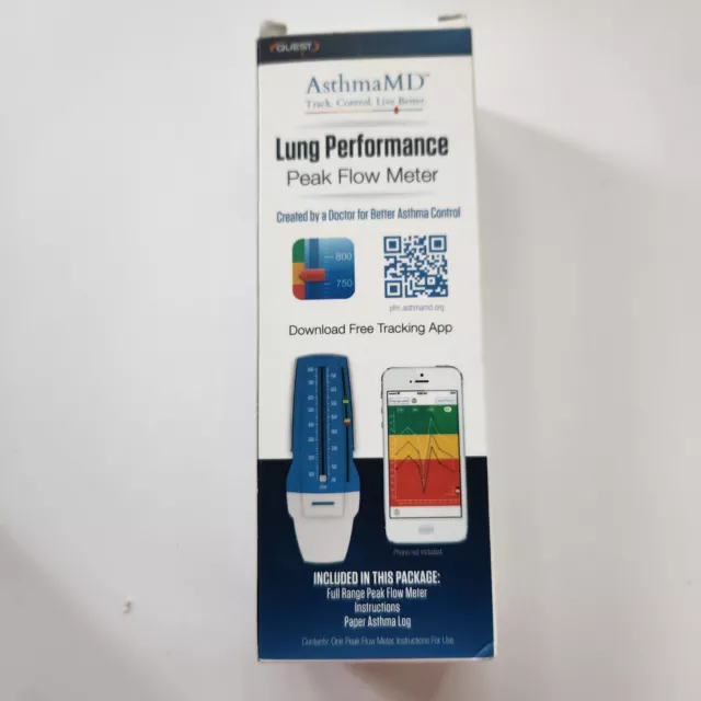 QUEST Asthma MD Lung Performance Peak Flow Meter New Open Box 3