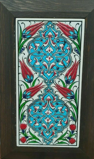 Handmade Handpainted Ceramic Turkish Tile Unique Ornament Wall Hanging Gift