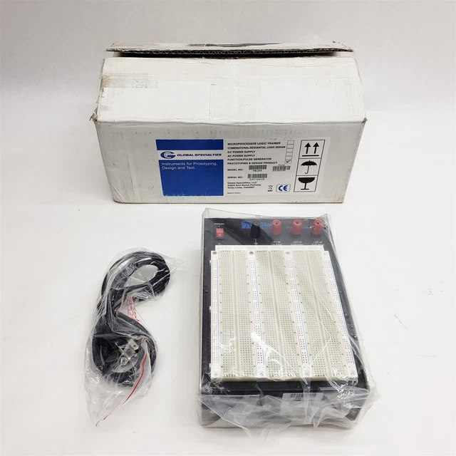 Global Specialties PB-204 Triple Output 12VDC Powered Breadboard Proto-Board