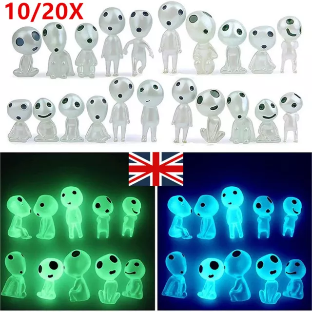 5-20Pcs Studio Princess Mononoke Forest Spirit Elf Kodama Glow in dark UK 2