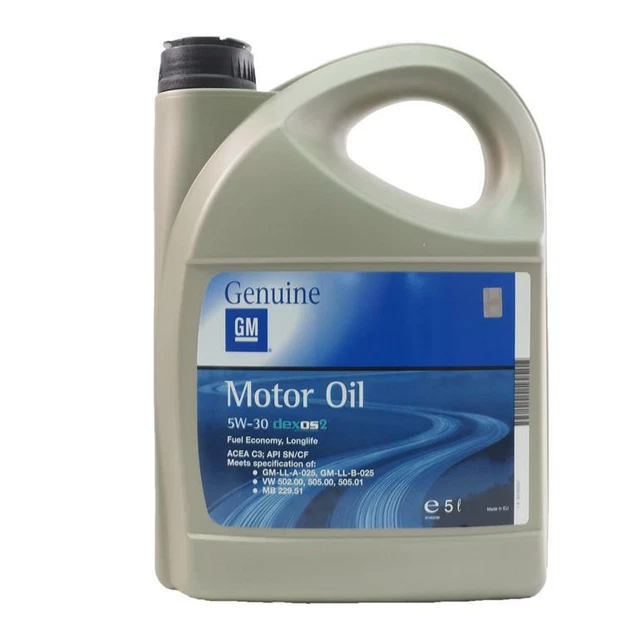 5 LITRE ORIGINAL GM Opel Engine Oil Dexos 2 Longlife 5W30 5W30 1942003