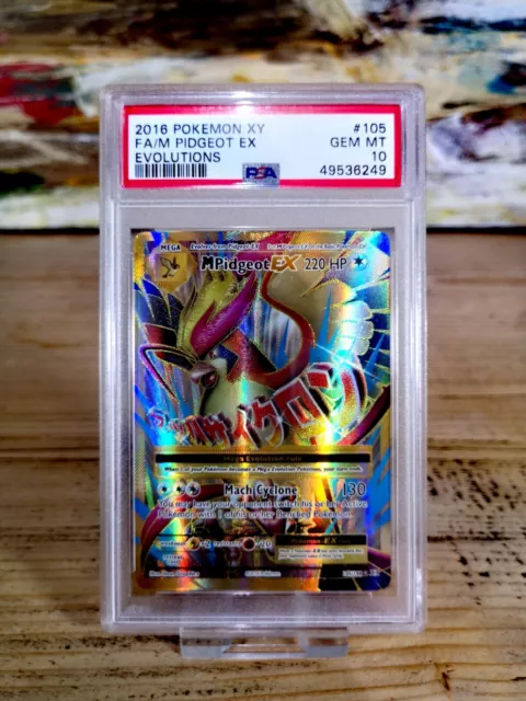 Mega Pidgeot EX PSA 10 Pokemon Card. XY Evolutions full art 105 GEM MINT.
