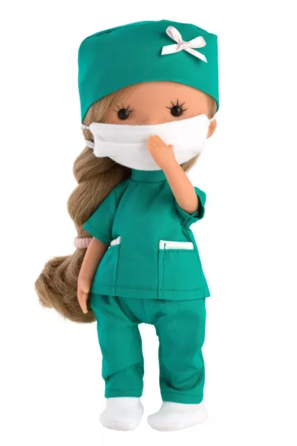 Llorens Doll Miss Minis Heroes Doctor Green Cap Nurse 26cm 52610