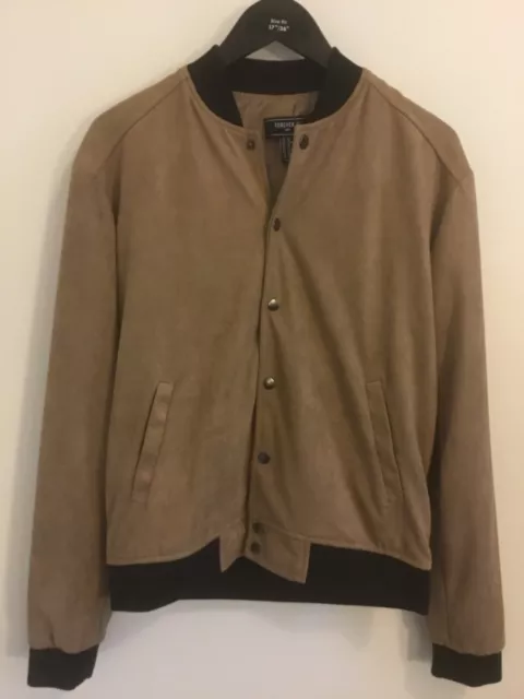 Forever 21 Men’s Faux Suede Jacket - XS - Tan