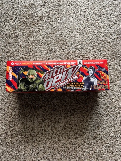 Mountain Dew Citrus Cherry Game Fuel - Limited 12 Cans Case Halo Infinite