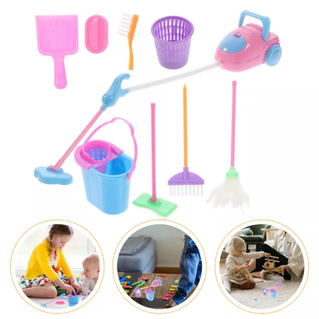 9PCS Dollhouse Furniture Cleaning Accessories for Pretend Play-BY