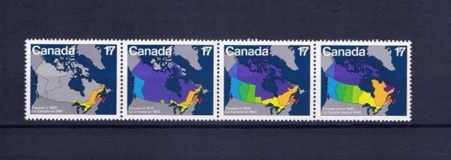 Francobolli Canada 1981 - Mappe del Canada Day Evoluzione del Canada - Zecca SG1013/16