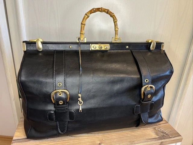 Artzkoffer Arzttasche Reisetasche Weekender Hebammentasche Leder Doktor Bambus