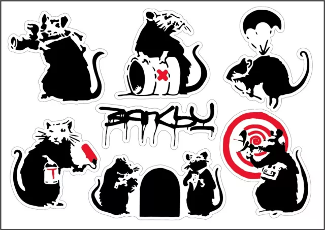 Banksy Rat Graffiti Tag - Banksy - Sticker