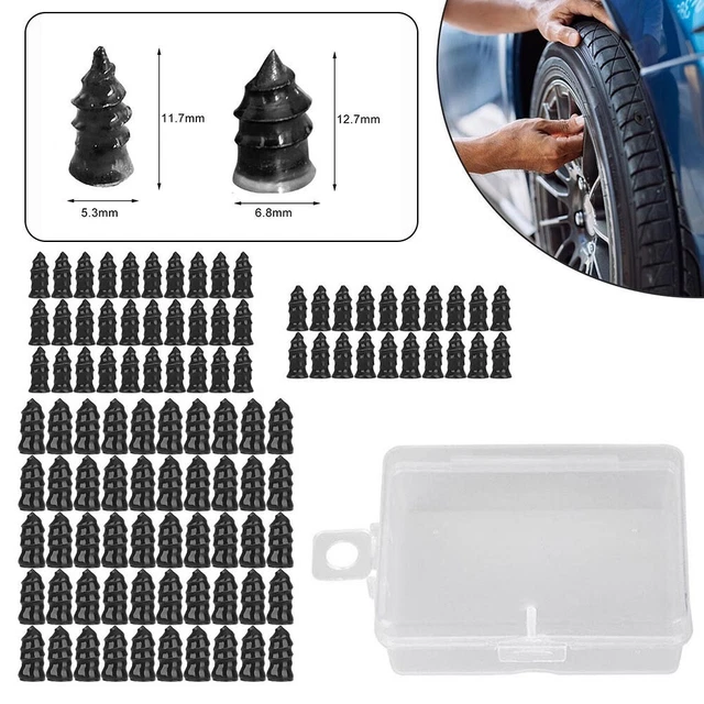 100pcs Reifenreparaturset Auto Vakuumreifen Gummischraubennagel Neu Praktisch