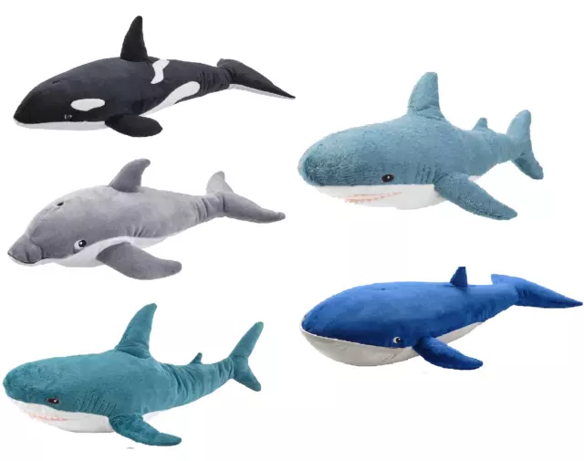 50/55/100cm IKEA BLAHAJ Shark Soft Large Plush Toy Stuffed Animal Doll Kids Gift