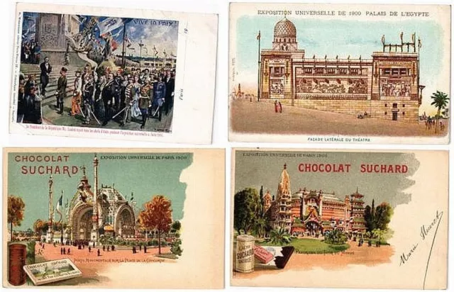 EXPOSITION 1900 PARIS ALL LITHOGRAPH CARDS France 77 Vintage Postcards (L5554) 3