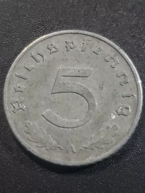 Germany  1941  Third Reich  5 reichspfennig  zinc  19.2mm  circulated coin...