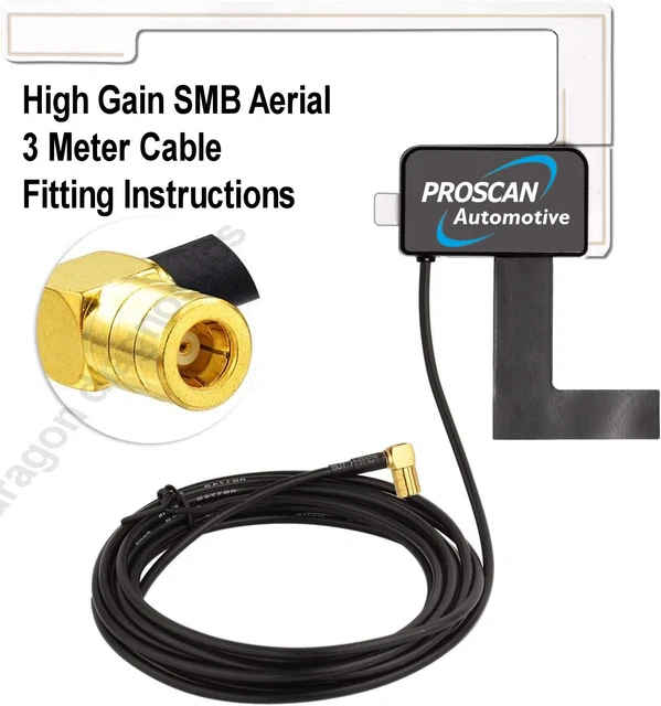 KENWOOD DMX125DAB CAR Radio Glass Mount DAB Digital Aerial Antenna £12.