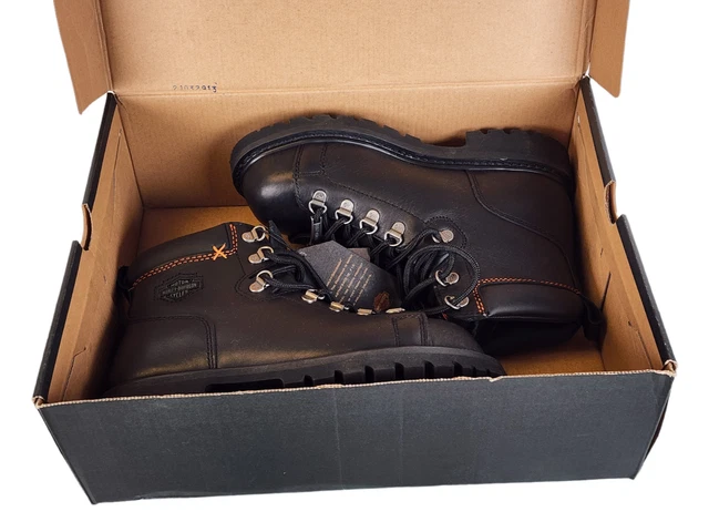Black Harley-Davidson Women's Gabby Steel Toe Motorcycle Boots D83668 Size 8 M