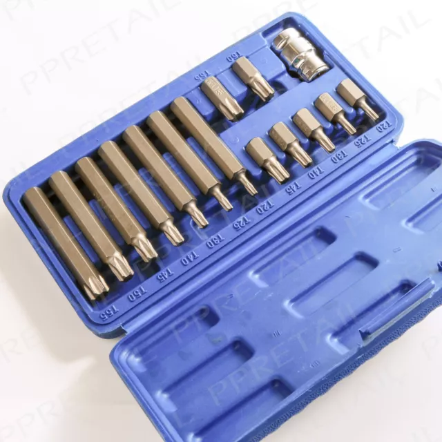 Torx Socket Bit Set 1/2" Drive Motor Mechanic/Engineer/DIY Male Star Tool Kit