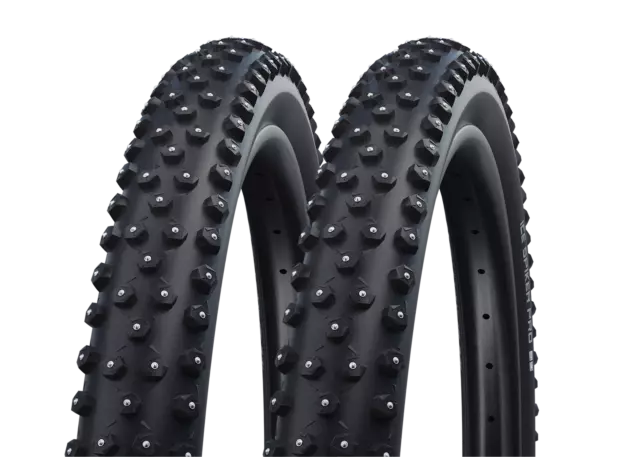 2x Schwalbe Ice Spiker Pro 57-622 Drahtreifen RaceGuard 29x2.25 Fahrradreifen