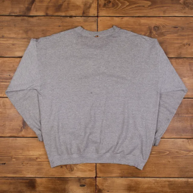 Vintage NFL New England Patriots Sweatshirt XL Tom Brady Grey Roundneck Jumper 2