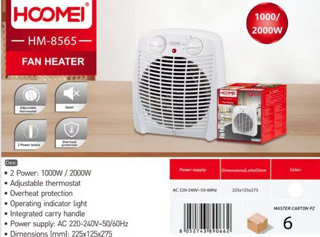 Termoventilatore Da Bagno BEPER 2000W - Con Termostato Regolabile, Modalità ECO E Ventilazione, Maniglia Per Trasporto - Foto 13