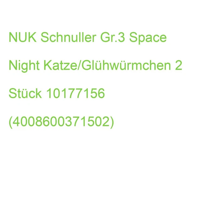 NUK Schnuller Space Night 18-36 M. lila/weiß 2 Stück 10177156 (4008600371502)