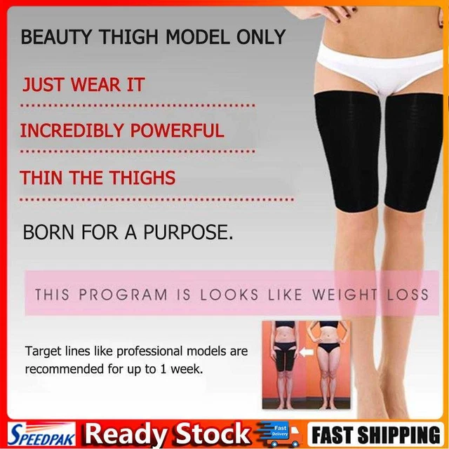 2pcs Cellulite Leg Slimming Wraps Fat Burner Belt Thigh Lose Weight (Black)