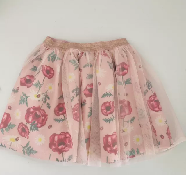 Girls Tutus & Tambourines Floral & Tulle Skirt Size 6 Floral Flowers Tutu