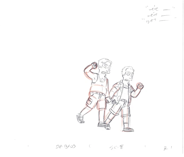 SIMPSONS ORIGINAL PRODUCTION Animation Production Cel Drawing Fox 277