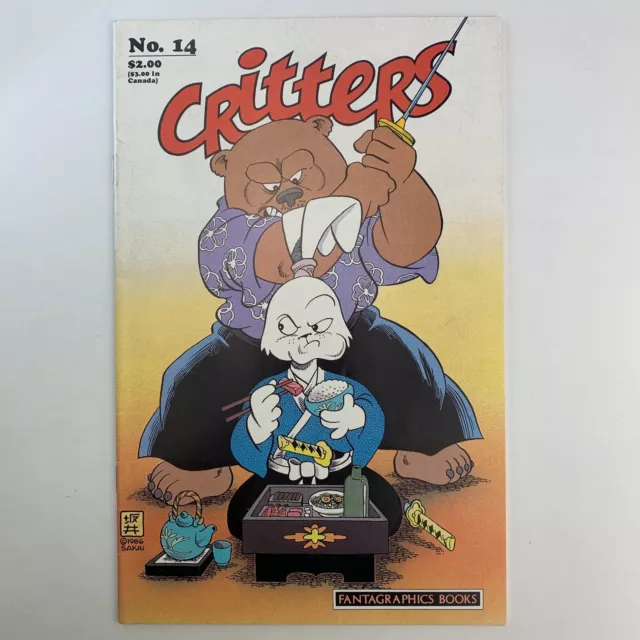 Critters #14 EARLY USAGI YOJIMBO Fantagraphics Books Comics July Jul 1987