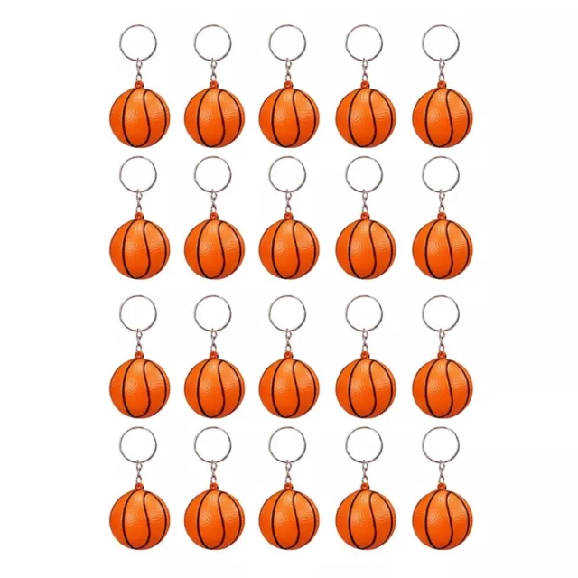 20 Pack Basketball Ball Keychains for Party Favors,Basketball Stress Ball,S D8Q5