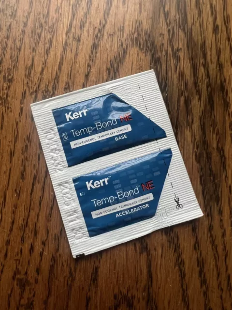 Temporary Dental Cement. Kerr Temp-Bond NE. Refit Caps, Crowns, Posts. Sachet