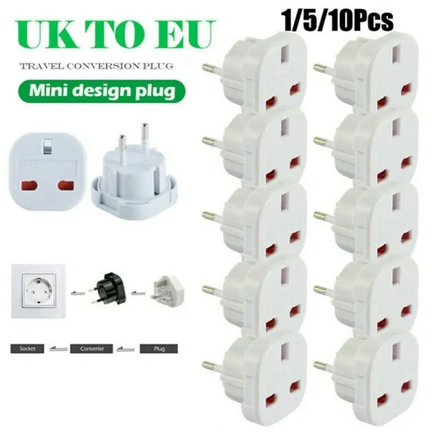 Wall Socket Socket Plug Travel Adapter Outlet Connector UK to EU Converter