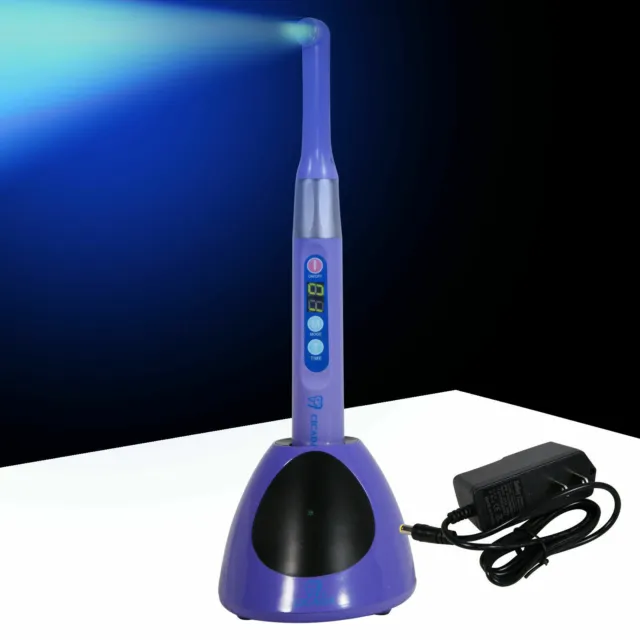 Dental Wireless 10W i Led 1 Second LED Curing Light Lamp 2300mw/c㎡ Purple CE