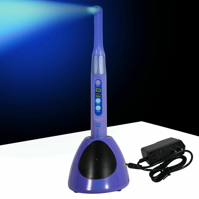 Dental Wireless 10W i Led 1 Second LED Curing Light Lamp 2300mw/c㎡ Purple Szc