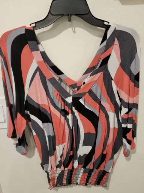 American Rag juniors blouse size S multicolr